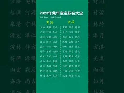 2023兔年寶寶取名|2023兔寶寶取名吉祥＆禁忌用字｜這個字讓寶貝一生 